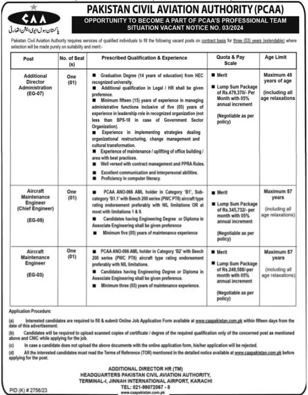 CAA Latest Jobs