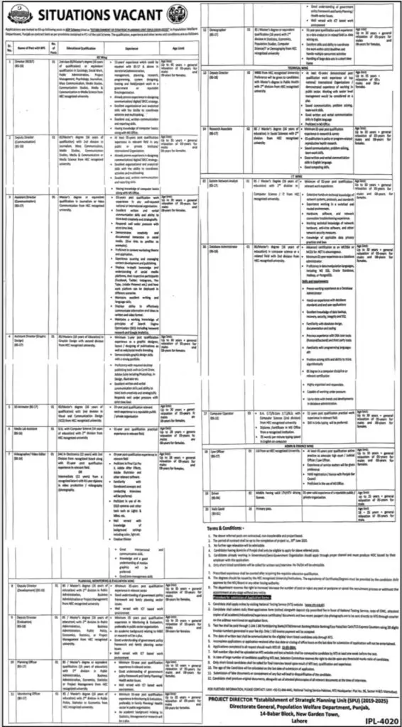 Population Welfare Department