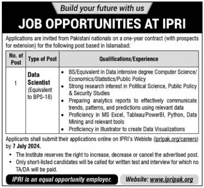 IPRI Jobs